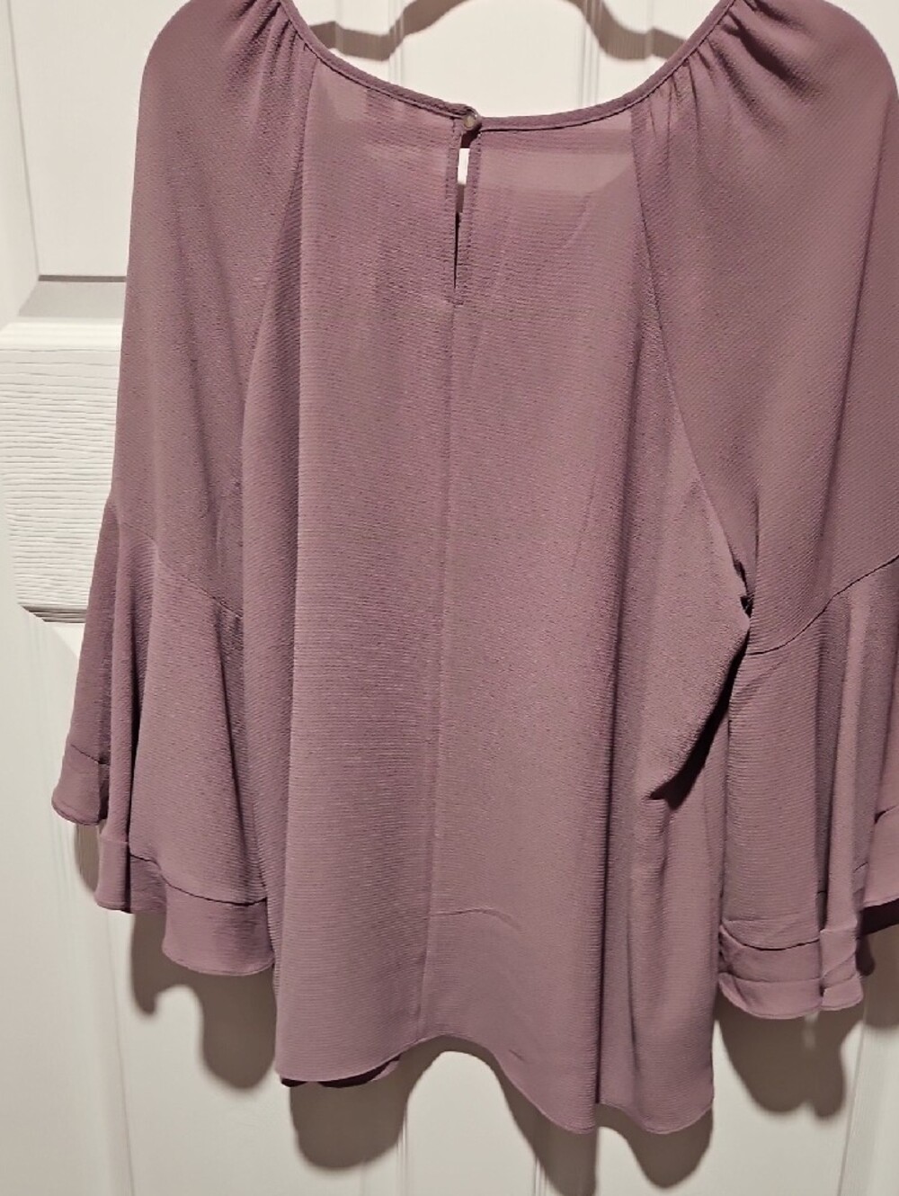 Cato Dusty Mauve Ruffled Sleeve Blouse - Picture 4 of 4